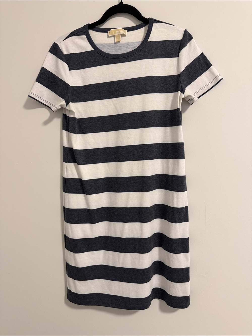 Michael Kors Navy and White Striped Tee Shirt Drees